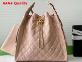 Chanel 25 Medium Handbag in Blush Pink Grained Calfskin AS5311 Replica