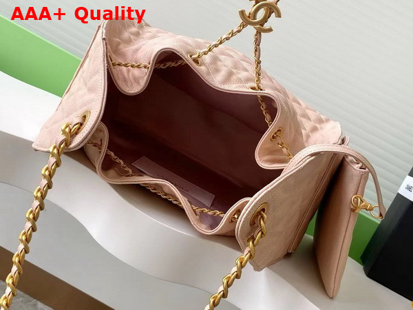 Chanel 25 Medium Handbag in Blush Pink Grained Calfskin AS5311 Replica