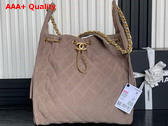 Chanel 25 Medium Handbag in Grey Suede Calfskin AS5311 Replica