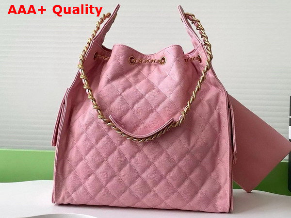 Chanel 25 Medium Handbag in Light Pink Grained Calfskin AS5311 Replica