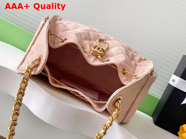 Chanel 25 Medium Handbag in Light Pink Grained Calfskin AS5311 Replica