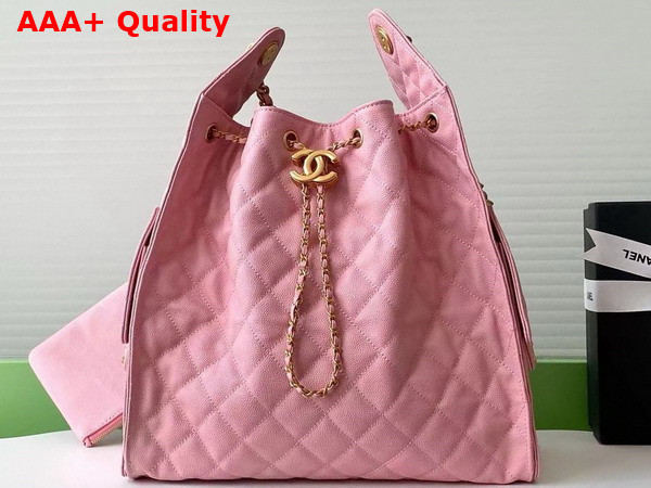 Chanel 25 Medium Handbag in Light Pink Grained Calfskin AS5311 Replica