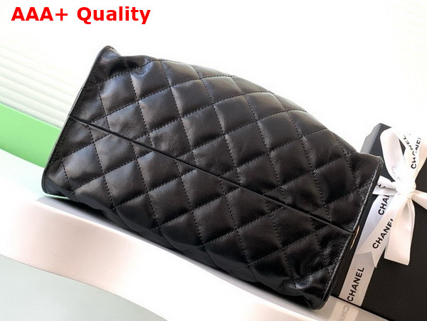 Chanel 25 Small Handbag in Black Shiny Calfskin AS5293 Replica