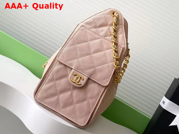 Chanel 25 Small Handbag in Blush Pink Grained Calfskin AS5293 Replica