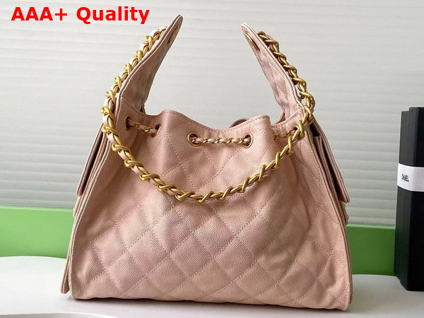 Chanel 25 Small Handbag in Blush Pink Grained Calfskin AS5293 Replica