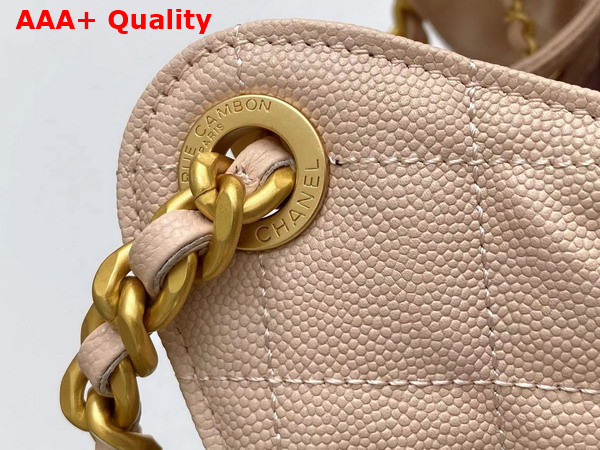 Chanel 25 Small Handbag in Blush Pink Grained Calfskin AS5293 Replica
