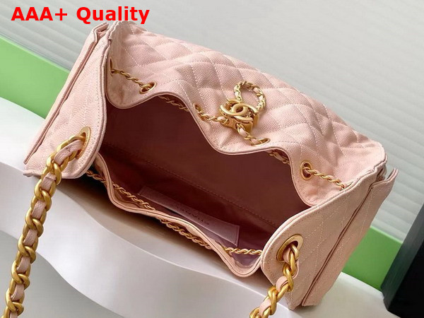 Chanel 25 Small Handbag in Blush Pink Grained Calfskin AS5293 Replica