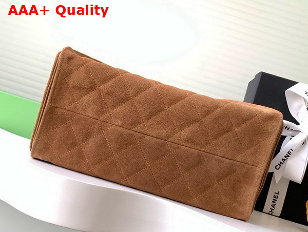 Chanel 25 Small Handbag in Brown Suede Calfskin AS5293 Replica
