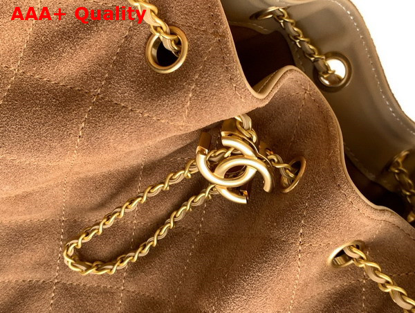 Chanel 25 Small Handbag in Brown Suede Calfskin AS5293 Replica