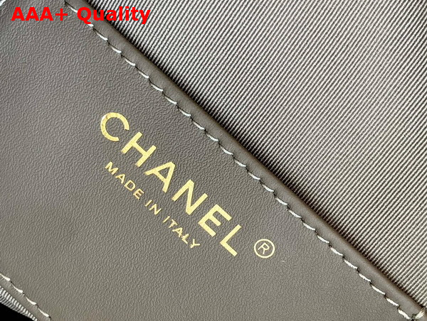 Chanel 25 Small Handbag in Grey Suede Calfskin Gold Tone Metal AS5293 Replica