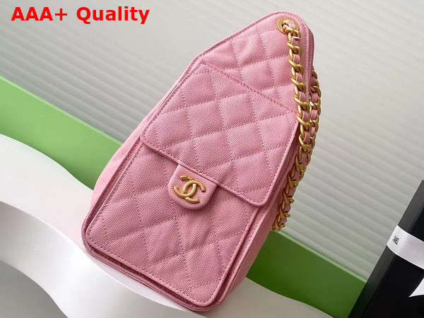 Chanel 25 Small Handbag in Light Pink Grained Calfskin AS5293 Replica