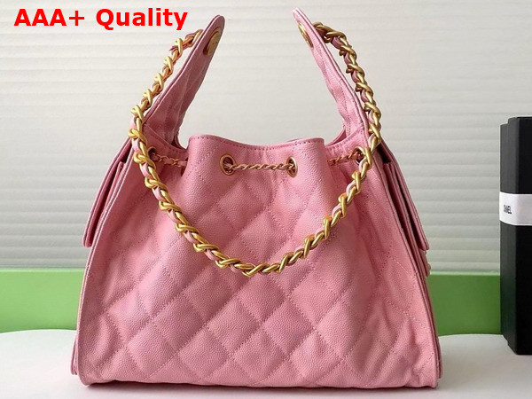 Chanel 25 Small Handbag in Light Pink Grained Calfskin AS5293 Replica
