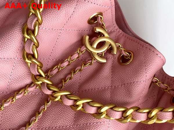 Chanel 25 Small Handbag in Light Pink Grained Calfskin AS5293 Replica