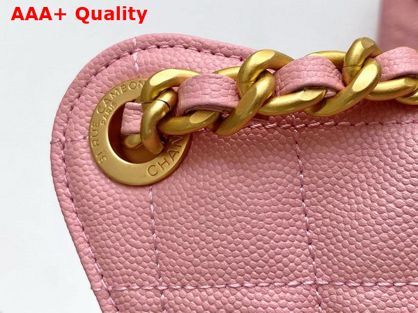 Chanel 25 Small Handbag in Light Pink Grained Calfskin AS5293 Replica