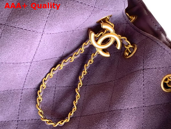 Chanel 25 Small Handbag in Light Purple Suede Calfskin AS5293 Replica