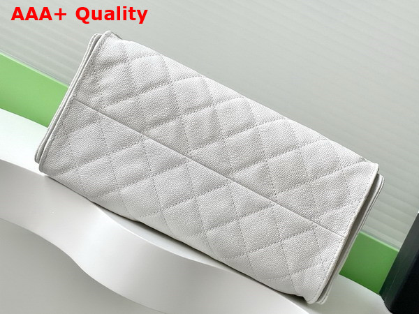 Chanel 25 Small Handbag in White Grained Calfskin Gold Tone Metal AS5293 Replica
