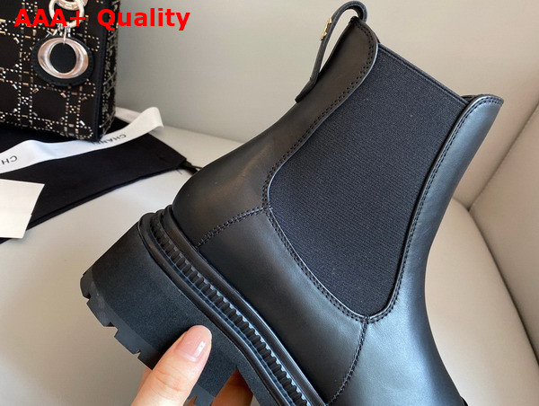 Chanel Ankle Boots Black Lambskin and Patent Calfskin Ref G39208 Replica