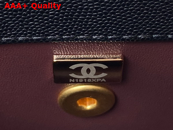Chanel Authentic Chanel Coco Handle Bag in Black Grained Calfskin Replica