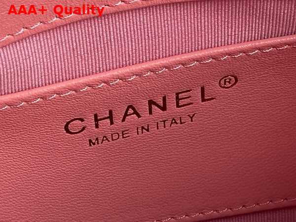 Chanel Backpack in Pink Shiny Lambskin Gold Tone Metal AS5310 Replica