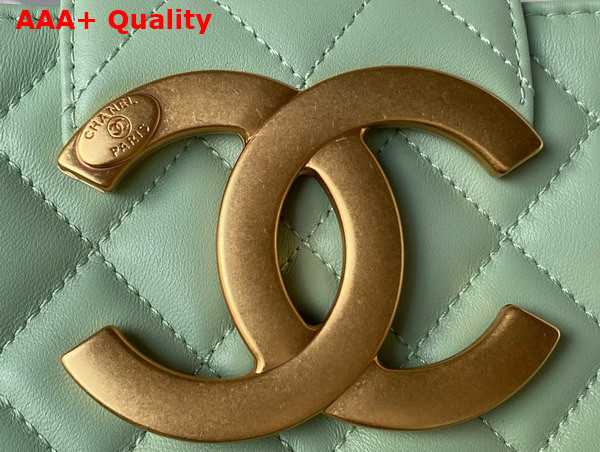 Chanel Baguette Bag in Light Green Lambskin AS4611 Replica