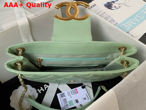 Chanel Baguette Bag in Light Green Lambskin AS4611 Replica