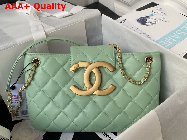 Chanel Baguette Bag in Light Green Lambskin AS4611 Replica