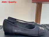 Chanel Ballet Flats in Black Mesh and Crystals Replica