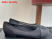 Chanel Ballet Flats in Mesh and Grosgrain Black Replica