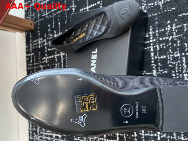 Chanel Ballet Flats in Mesh and Grosgrain Black Replica
