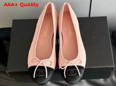 Chanel Ballet Flats in Pony Hair Pink and Black G02819 Replica