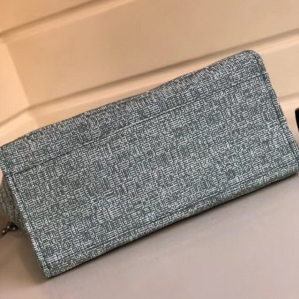 Chanel Beach Bag in Green Canvas and Calfskin