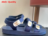 Chanel Beach Sandal in Blue Grosgrain Replica