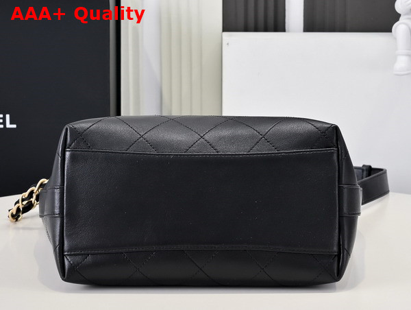 Chanel Bucket Bag in Black Shiny Lambskin Replica