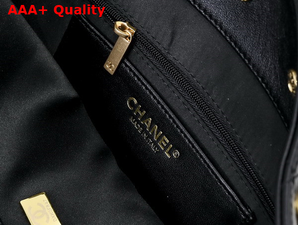 Chanel Bucket Bag in Black Shiny Lambskin Replica