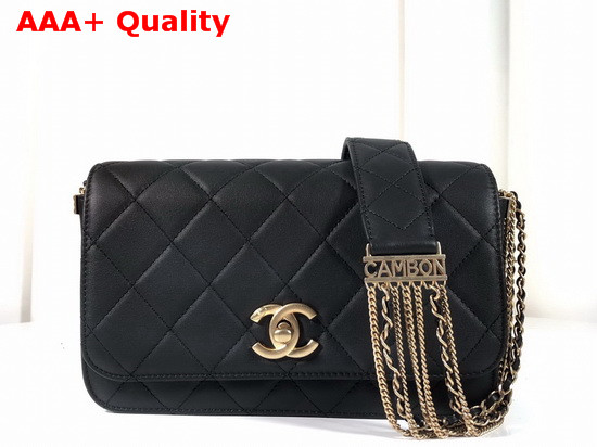 Chanel Cambon Flap Bag in Black Lambskin Replica