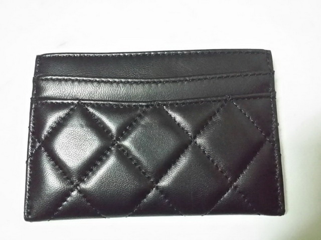 Chanel Card Hold Black Lambskin for Sale