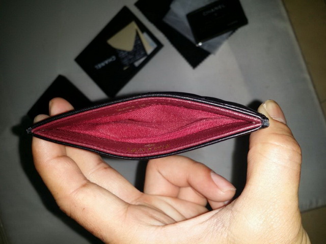 Chanel Card Hold Black Lambskin for Sale