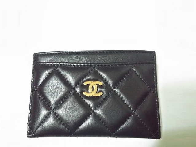 Chanel Card Hold Black Lambskin for Sale