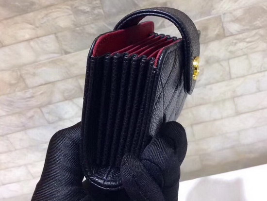 Chanel Card Purse in Black Lambskin
