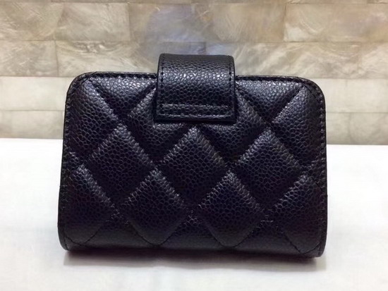Chanel Card Purse in Black Lambskin