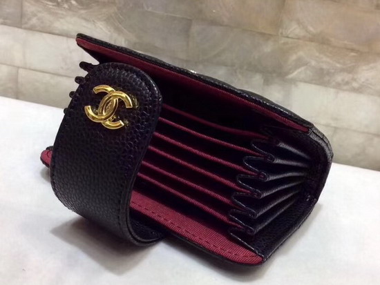 Chanel Card Purse in Black Lambskin