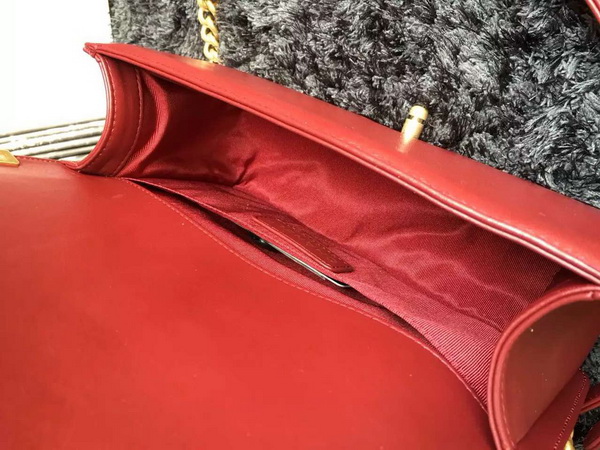 Chanel Chevron Le Boy Red Calfskin for Sale