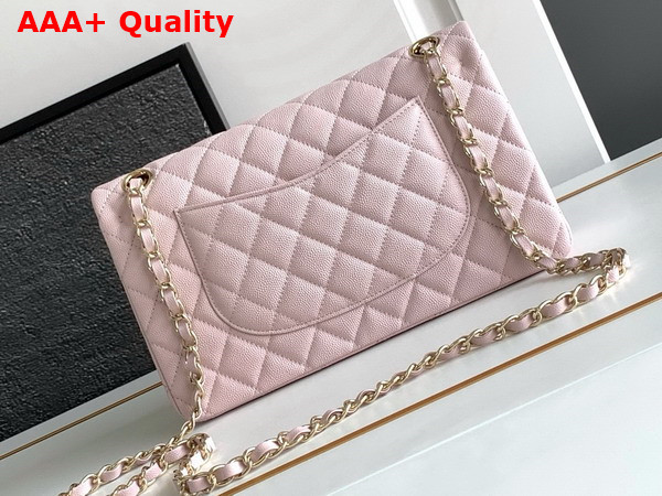 Chanel Classic 1112 Handbag in Light Pink Grained Shiny Calfskin Gold Tone Metal A01112 Replica