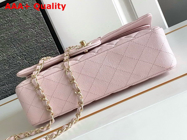 Chanel Classic 1112 Handbag in Light Pink Grained Shiny Calfskin Gold Tone Metal A01112 Replica
