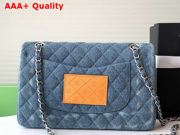 Chanel Classic 255 Handbag in Blue Denim Replica