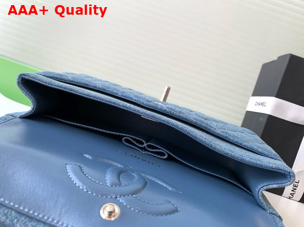 Chanel Classic 255 Handbag in Blue Denim Replica