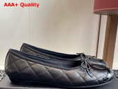 Chanel Classic Ballet Flats in Black Quilted Lambskin Replica