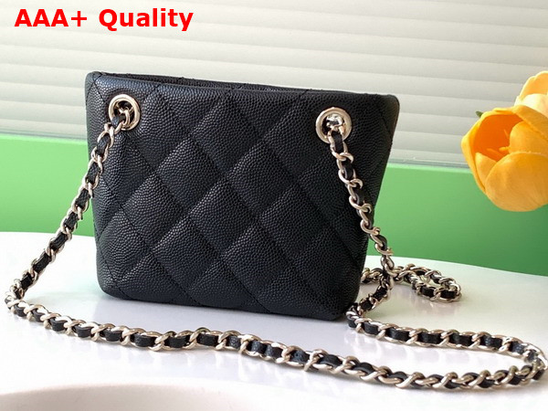 Chanel Classic Clutch with Chain Grained Shiny Calfskin Gold Tone Metal Black AP4422 Replica