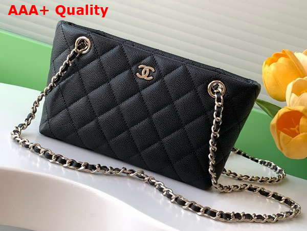 Chanel Classic Clutch with Chain in Black Grained Calfskin AP4423 Replica