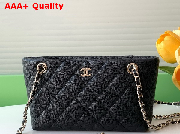 Chanel Classic Clutch with Chain in Black Grained Calfskin AP4423 Replica